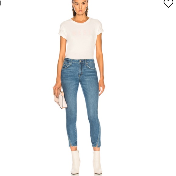 NEW • AMO • Twist Frayed Split Hem Skinny Jeans 24 - Picture 4 of 7